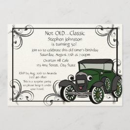 Invitación Cumpleaños del Coche Antiguo