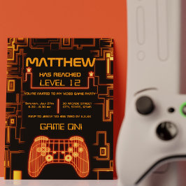 Invitación Cumpleaños del controlador de consola Guay Trendy