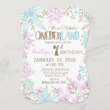 Cumpleaños del Copo de Nieve Winer Wonderland