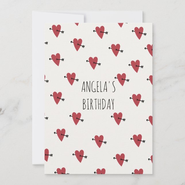 Invitación Cumpleaños del corazón (Anverso)