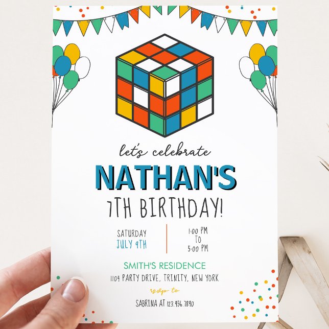 Invitación Cumpleaños del Cubo Puzzle (Subido por el creador)