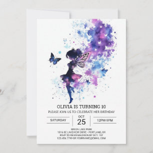 Invitación Cumpleaños del cuento de hadas etéreos
