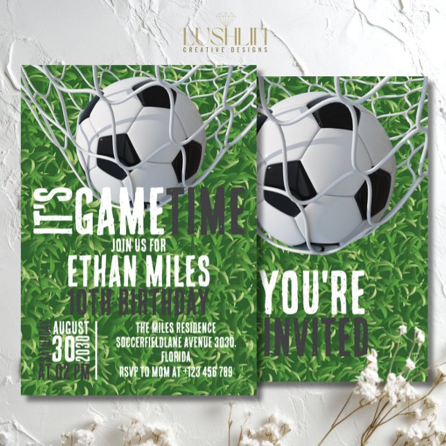 Invitación Cumpleaños del deporte de la pelota de fútbol (Subido por el creador)