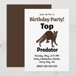 Invitación Cumpleaños del Depredador Superior Carnívoro Fossa