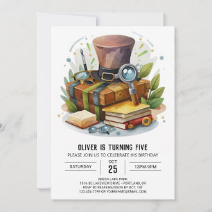 Invitación Cumpleaños del detective Cute Boho