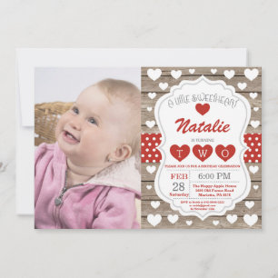 Invitación Cumpleaños del Día de San Valentín de nuestro pequ