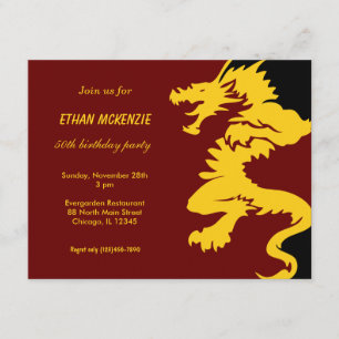 Invitación Cumpleaños del Dragon