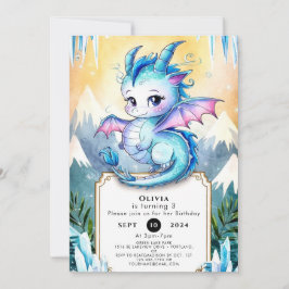Invitación Cumpleaños del Dragón Feliz Mágico