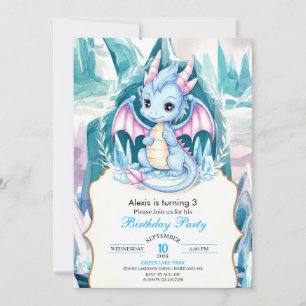 Invitación Cumpleaños del Dragón Infantil