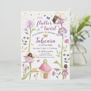 Invitación Cumpleaños del Encantado Jardín Mágico de Hadas