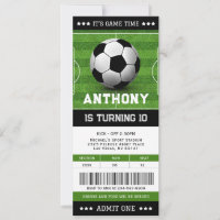 Cumpleaños del equipo de fútbol de Ticket de fútbo
