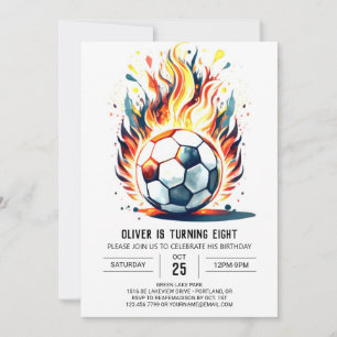 Invitación Cumpleaños del equipo de fútbol editable de Pastel