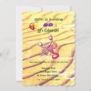 Invitación Cumpleaños del Escorpión (23 de octubre - 21 de no