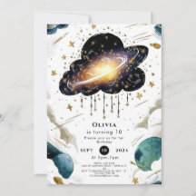 Cumpleaños del espacio de la Whimsy celeste