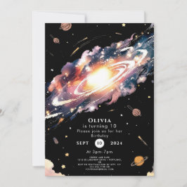 Invitación Cumpleaños del espacio Pastel Boho