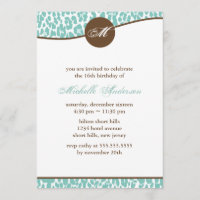 Cumpleaños del estampado leopardo de la menta