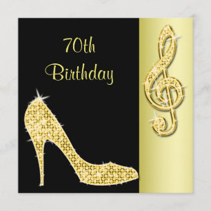 Invitación Cumpleaños del estilete del oro y de la hendidura
