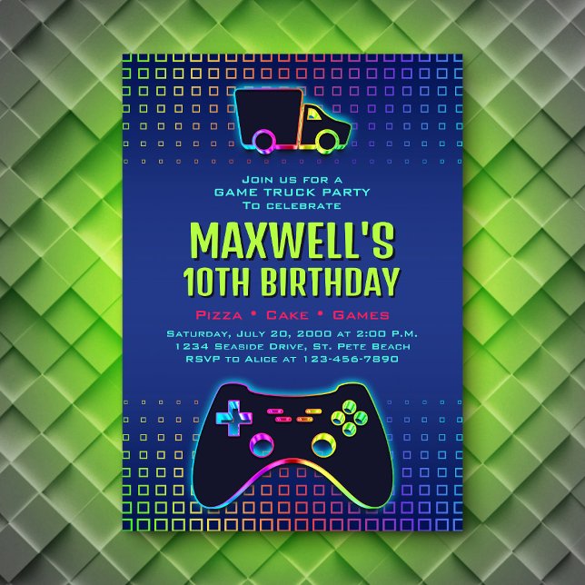 Invitación Cumpleaños del Fiesta de Camión de Niños (Subido por el creador)