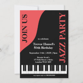 Invitación Cumpleaños del fiesta del jazz