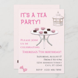 Invitación Cumpleaños del Fiesta del té