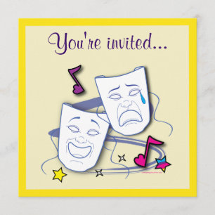 Invitación Cumpleaños del fiesta del teatro