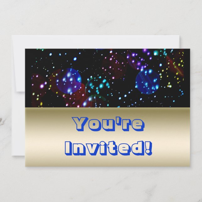 Invitación Cumpleaños del fiesta el | del tema del espacio (Anverso)