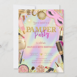 Invitación Cumpleaños del Fiesta Pamper
