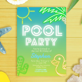 Invitación Cumpleaños del Fiesta Pool