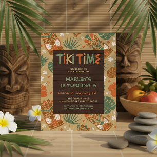 Invitación Cumpleaños del Fiesta Tropical Tiki