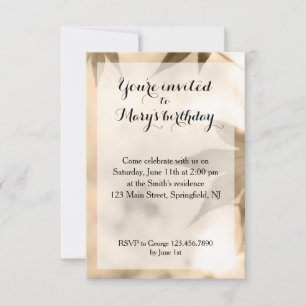 Invitación Cumpleaños del follaje sombreado