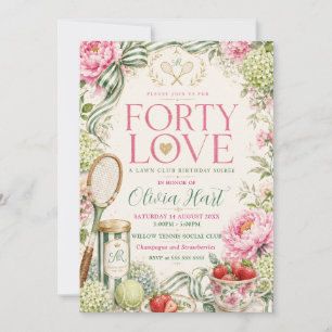 Invitación Cumpleaños del Forty Love Lawn Club