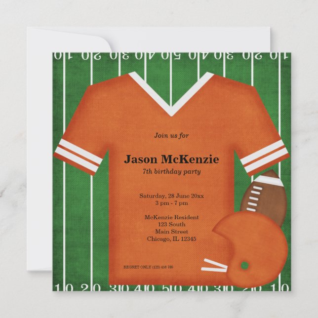 Invitación Cumpleaños del fútbol (Anverso)