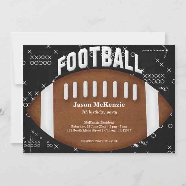 Invitación Cumpleaños del fútbol (Anverso)