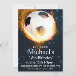 Invitación Cumpleaños del fútbol, cumpleaños del fútbol, Futb