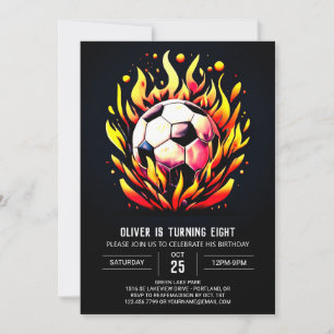 Invitación Cumpleaños del Fútbol en Línea Magical Ball