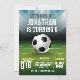 Invitación Cumpleaños del fútbol infantil deportivo