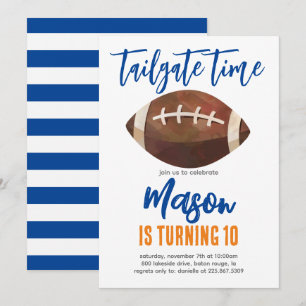 Invitación Cumpleaños del fútbol invita a cualquier COLOR COM