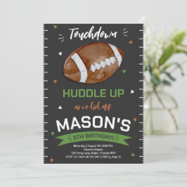 Invitación Cumpleaños del Fútbol Touchdown