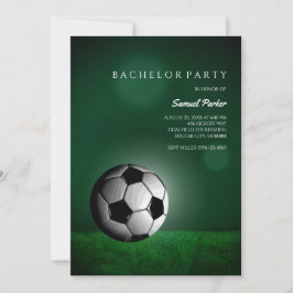 Invitación Cumpleaños del Fútbol Verde / Partido del Soltero