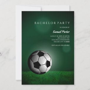 Invitación Cumpleaños del Fútbol Verde / Partido del Soltero