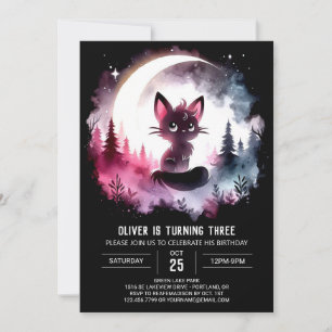 Invitación Cumpleaños del Gato Boho Kids