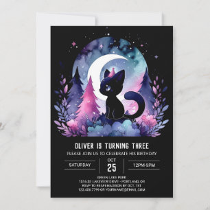 Invitación Cumpleaños del gato dulce Pastel