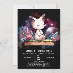 Invitación Cumpleaños del gato felino
