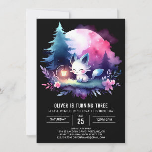 Invitación Cumpleaños del Gato Pastel Digital