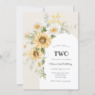 Invitación Cumpleaños del girasol y la margarita
