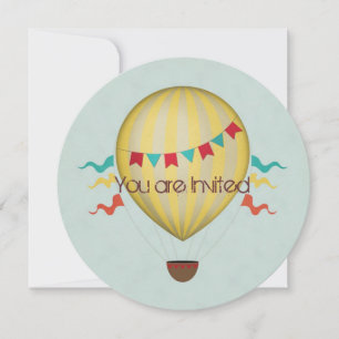 Invitación Cumpleaños del globo aerostático