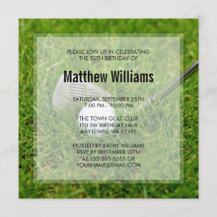 Invitación Cumpleaños del Golf