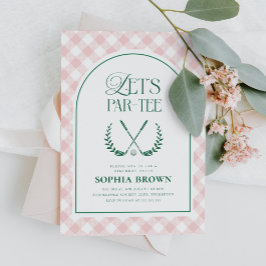 Invitación Cumpleaños del Golf Moderno Let's Par-Tee