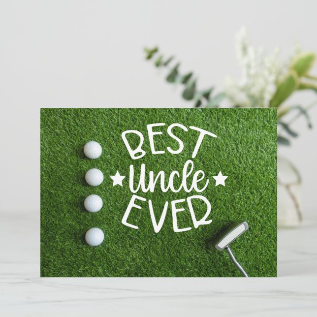 Invitación Cumpleaños del golf Tee Up para el Espectacular Go (Anverso de pie)