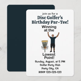 Invitación Cumpleaños del golfista con menor puntuación en Di